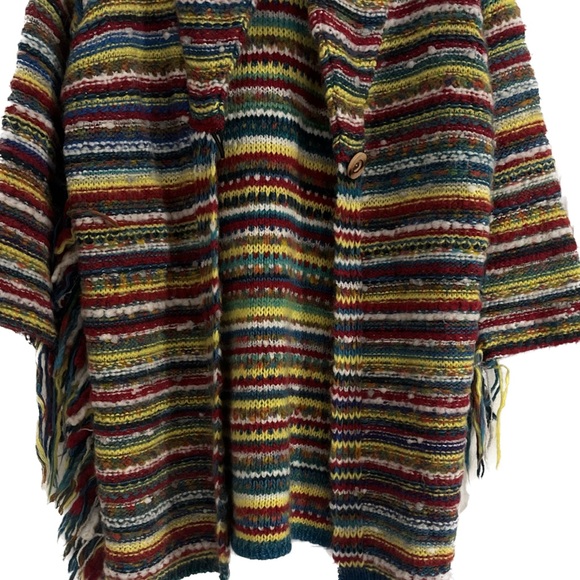 I’M Isola Marras Sweater Coat Striped Shawl Collar Italy Size XS - Picture 4 of 7